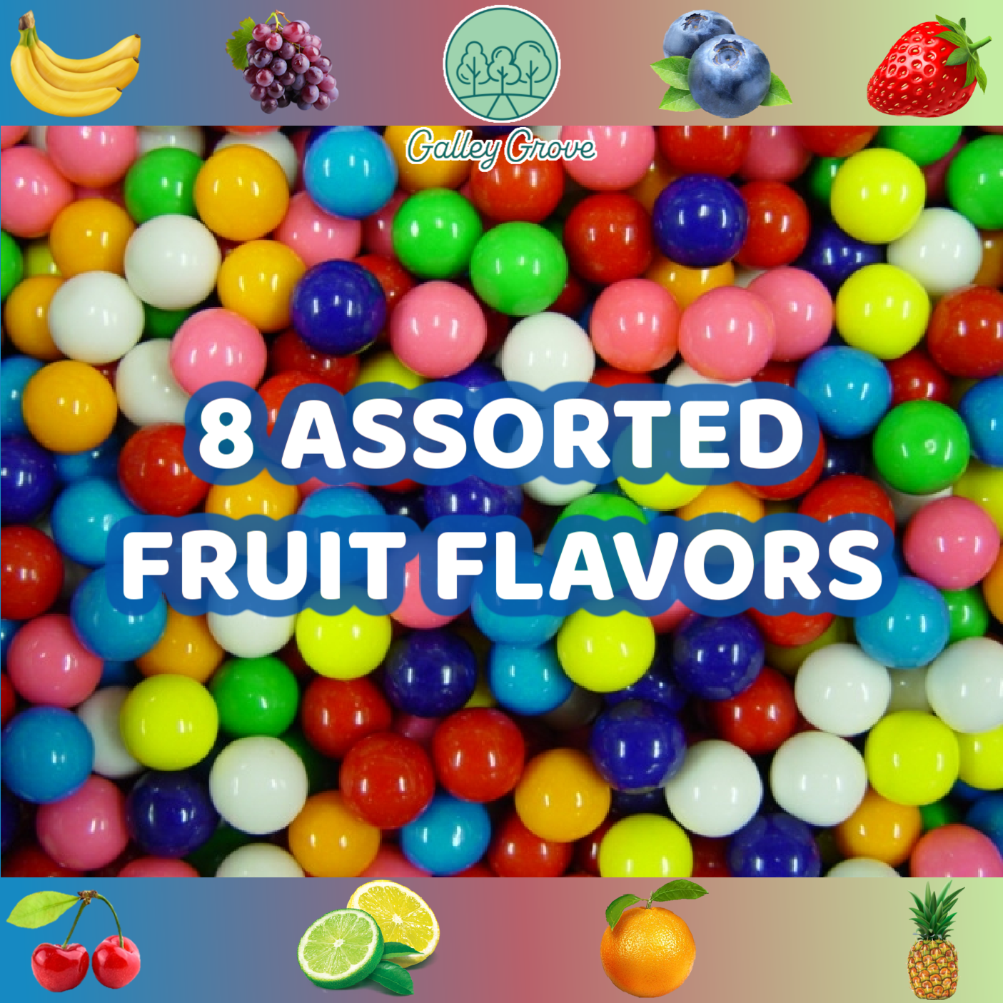 Dubble Bubble Mini Gumball Refill, 4.4 oz (2-Pack) with Galley Grove Mints