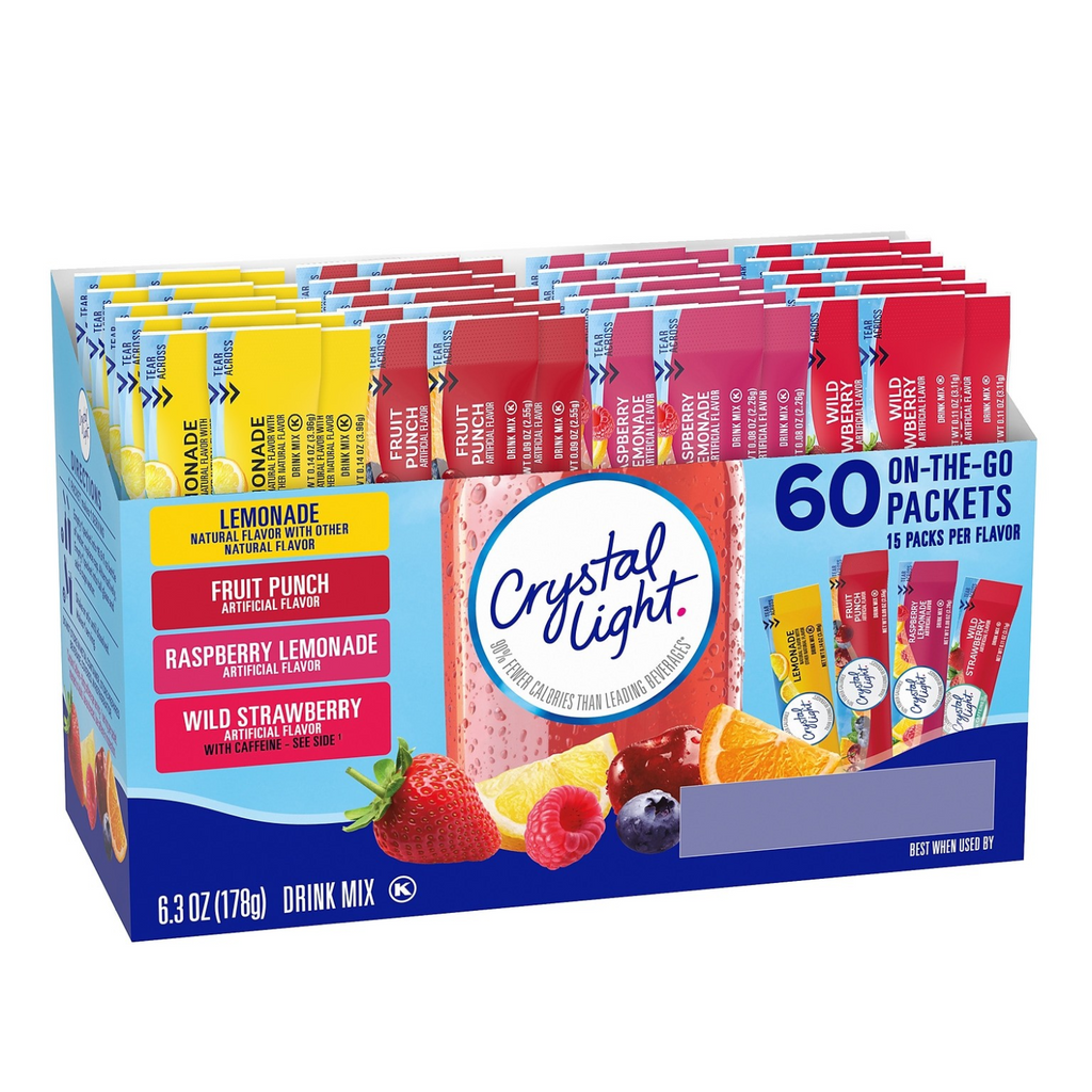 Crystal Light Drink Mix Variety, 60 Powder Packets