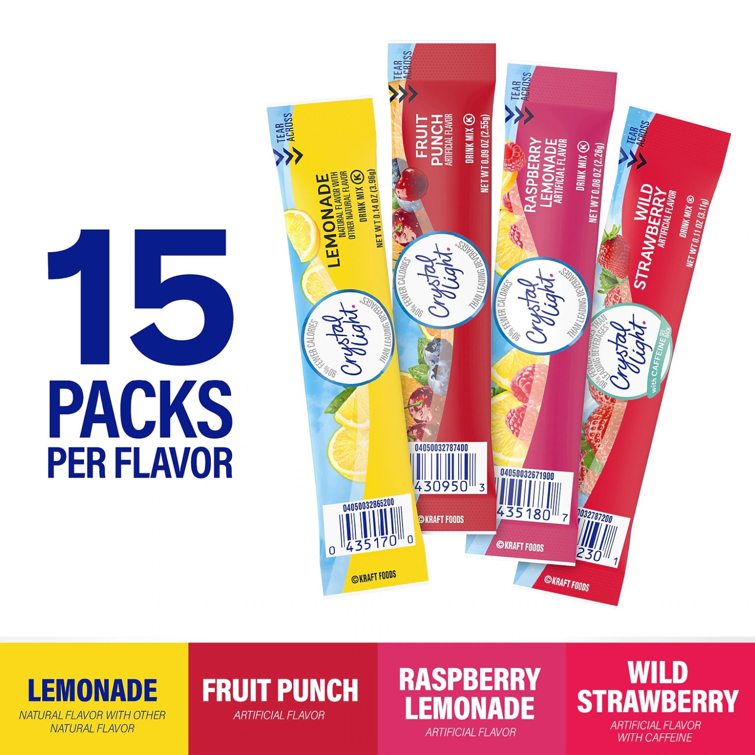 Crystal Light Drink Mix Variety, 60 Powder Packets