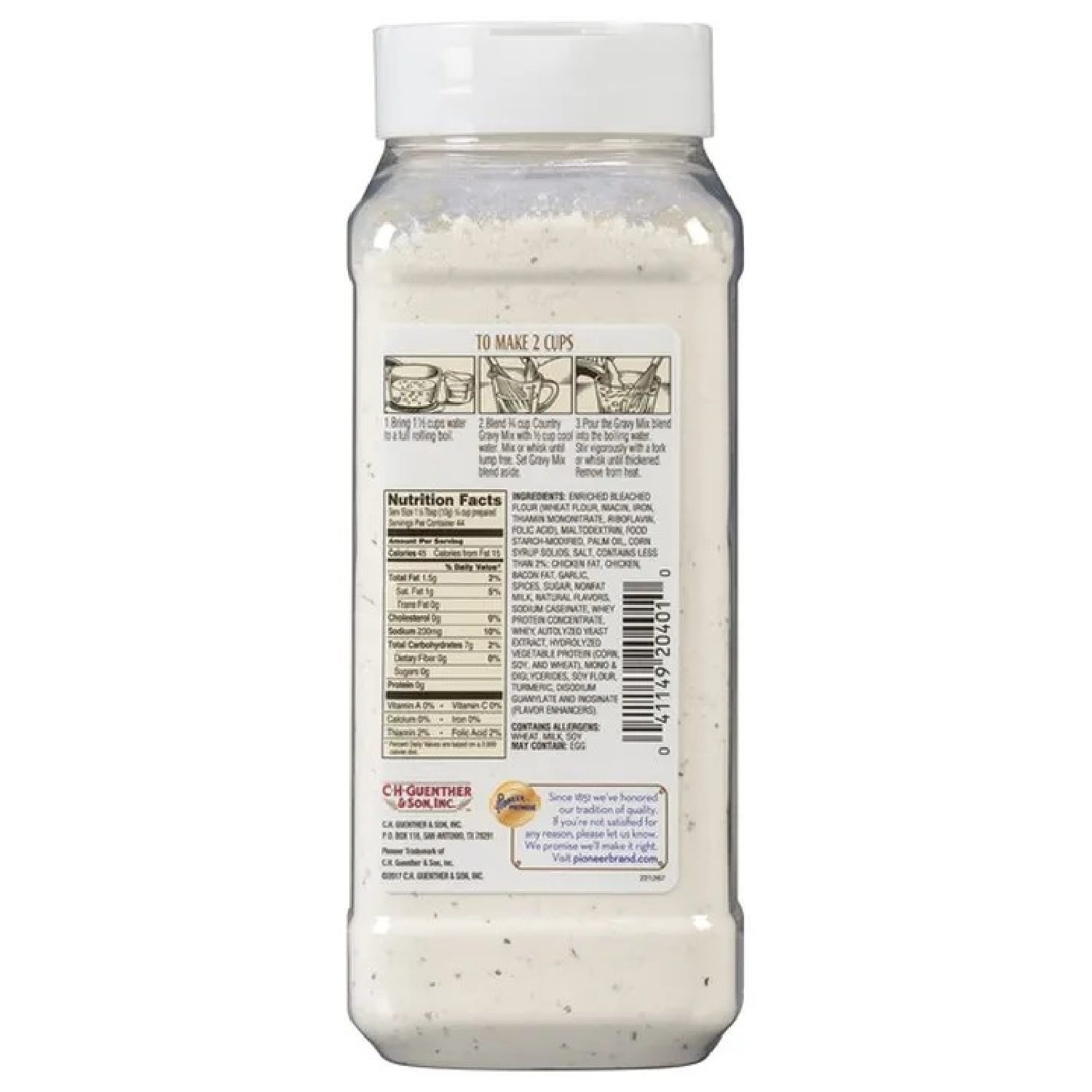 Pioneer Country Gravy Mix, 15.1 oz – Southern Style White Gravy, Easy Breakfast & Dinner Mix