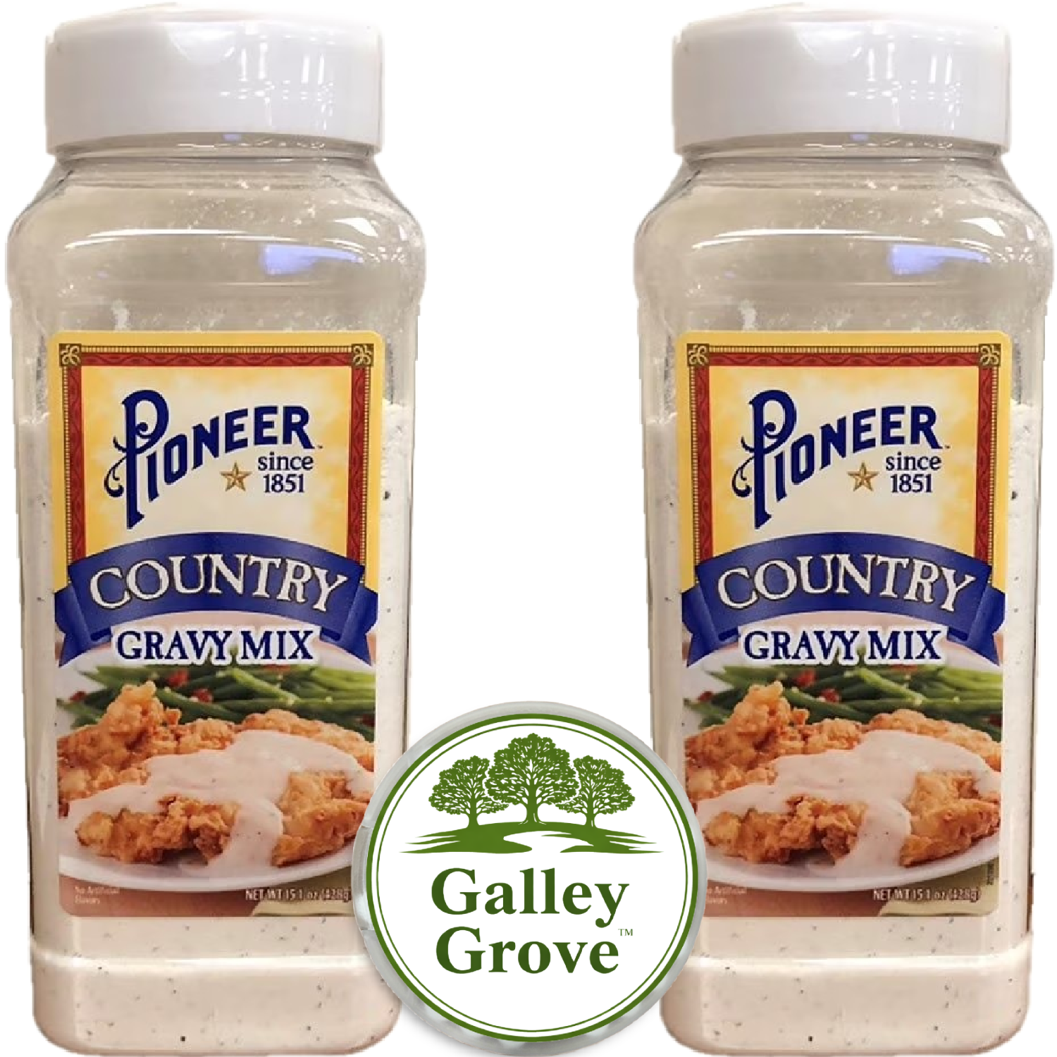 Pioneer Country Gravy Mix, 15.1 oz (2-Pack) with Galley Grove Mints