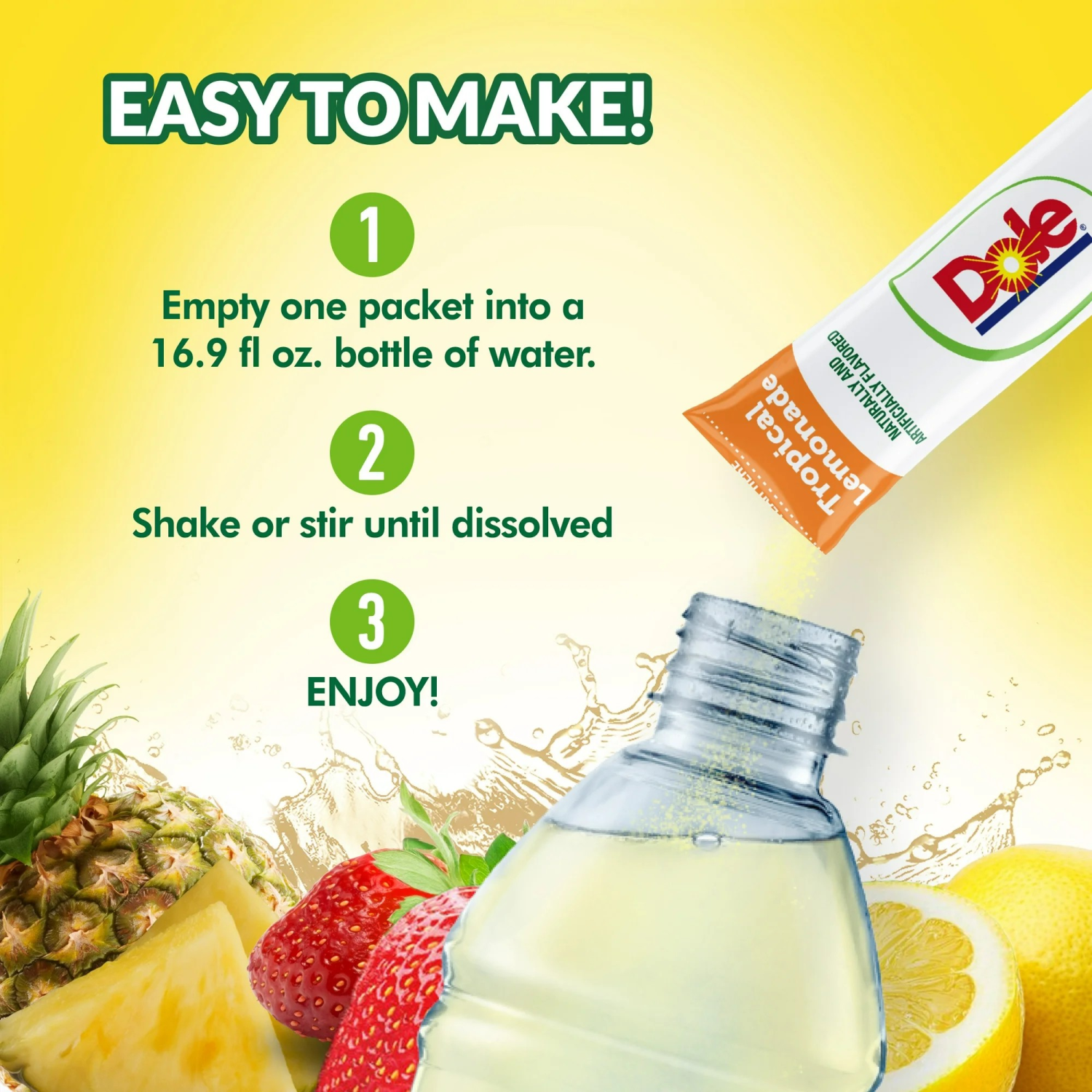 Dole Lemonade Zero Sugar Drink Mix Variety, 30-ct (2-Pack) With Galley Grove Mints