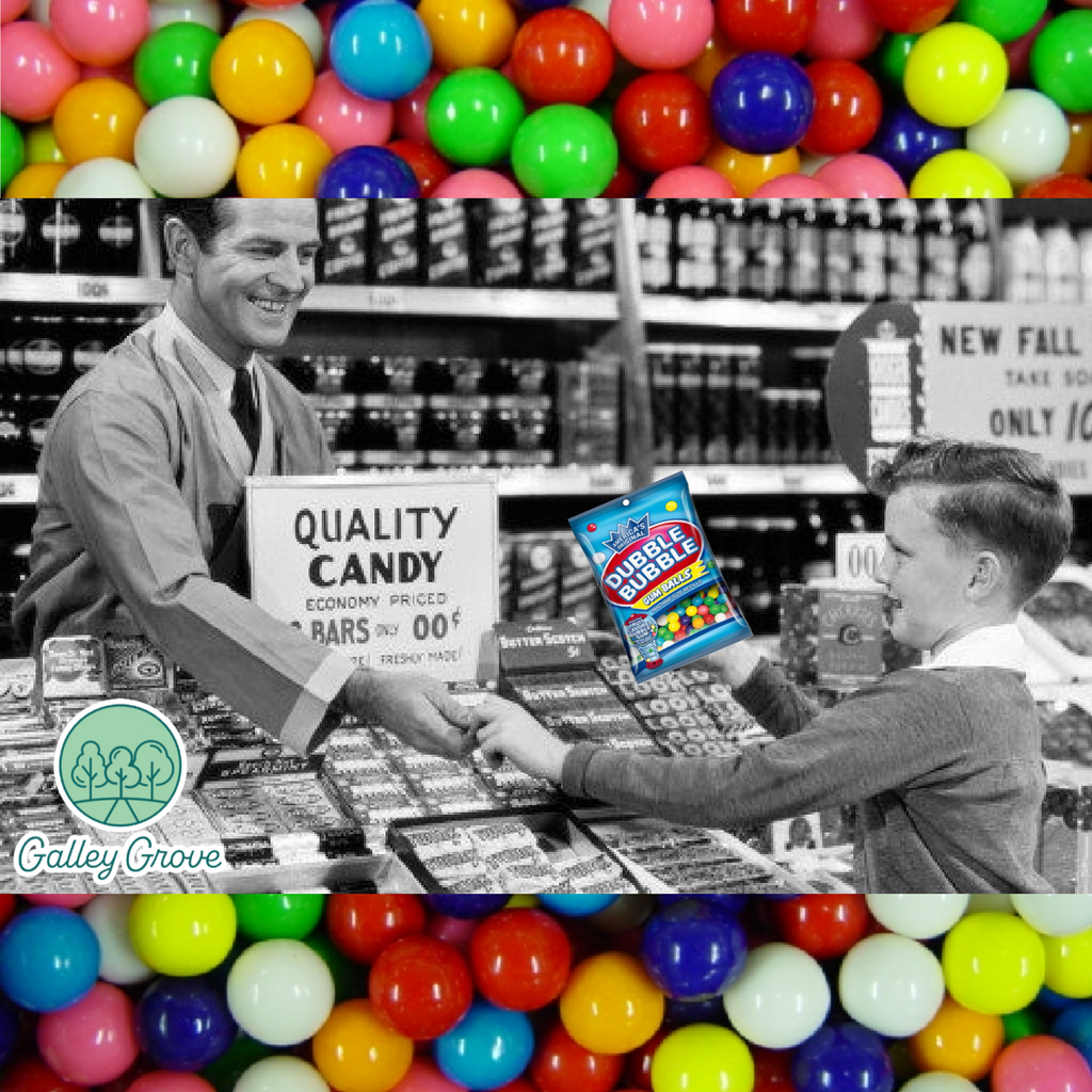 Dubble Bubble Mini Gumball Refill, 4.4 oz (2-Pack) with Galley Grove Mints